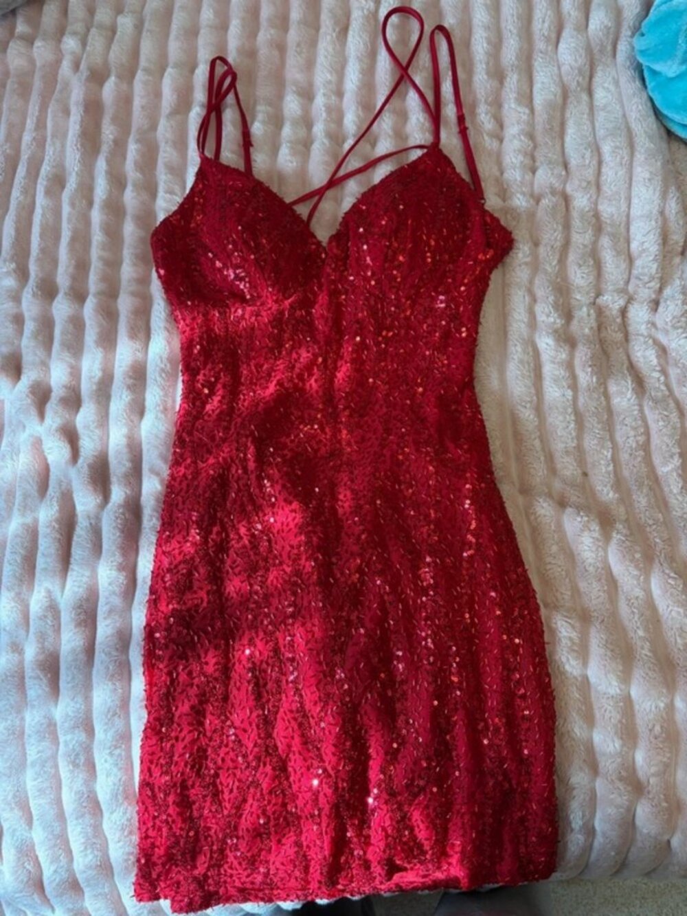 red sparkly windsor homecoming dress